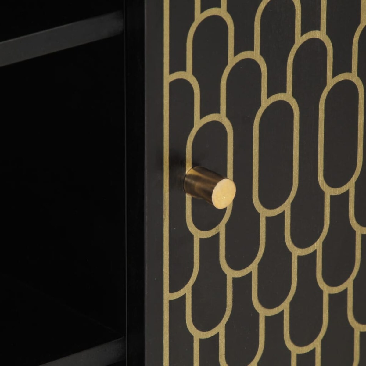 vidaXL Szafka, 90x33x75 cm, lite drewno mango