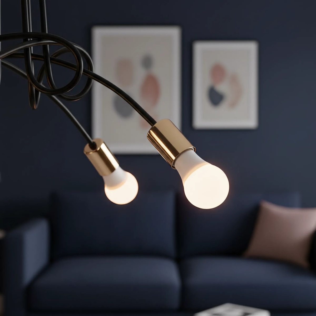 Lampa Sufitowa Wisząca Żyrandol Paradise 5 Złota