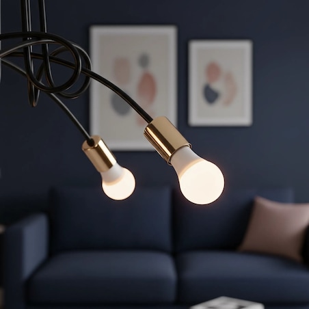 Lampa Sufitowa Wisząca Żyrandol Paradise 5 Złota