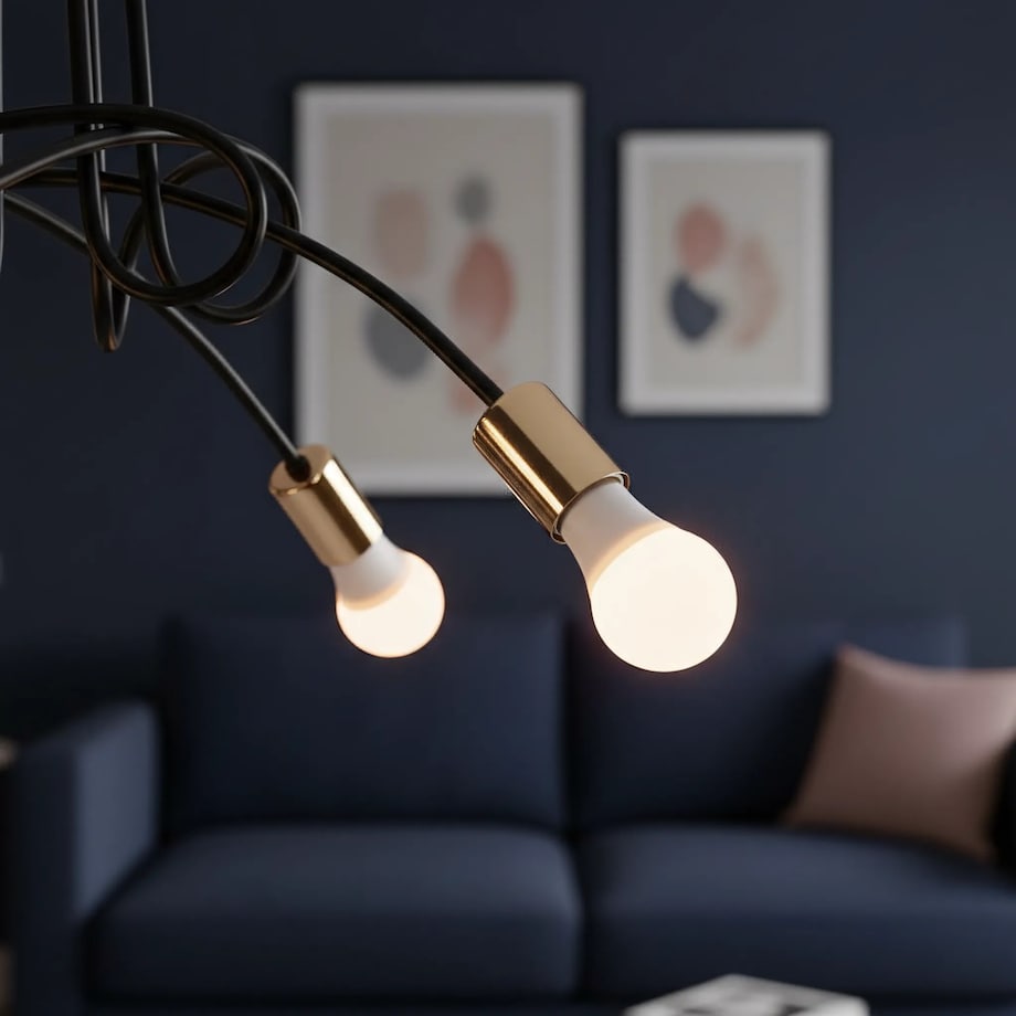 Lampa Sufitowa Wisząca Żyrandol Paradise 5 Złota