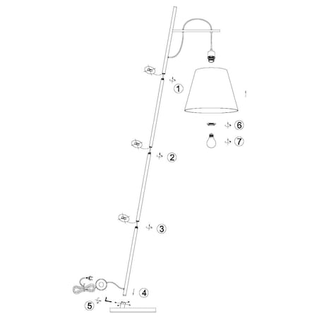 Stojąca LAMPA podłogowa ANDREUS 407500189 Trio salonowa OPRAWA metalowa biała