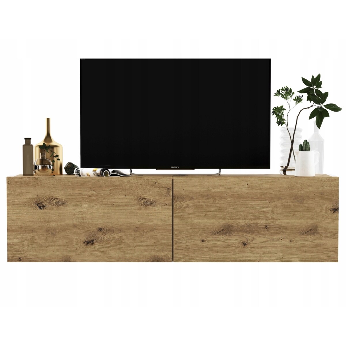 Wisząca Szafka RTV Komoda Loft Industrialna Dąb Artisan MAT 120 cm