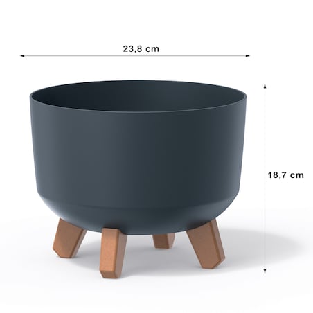 Donica Misa Na Nóżkach Doniczka Antracyt 23,8 Cm