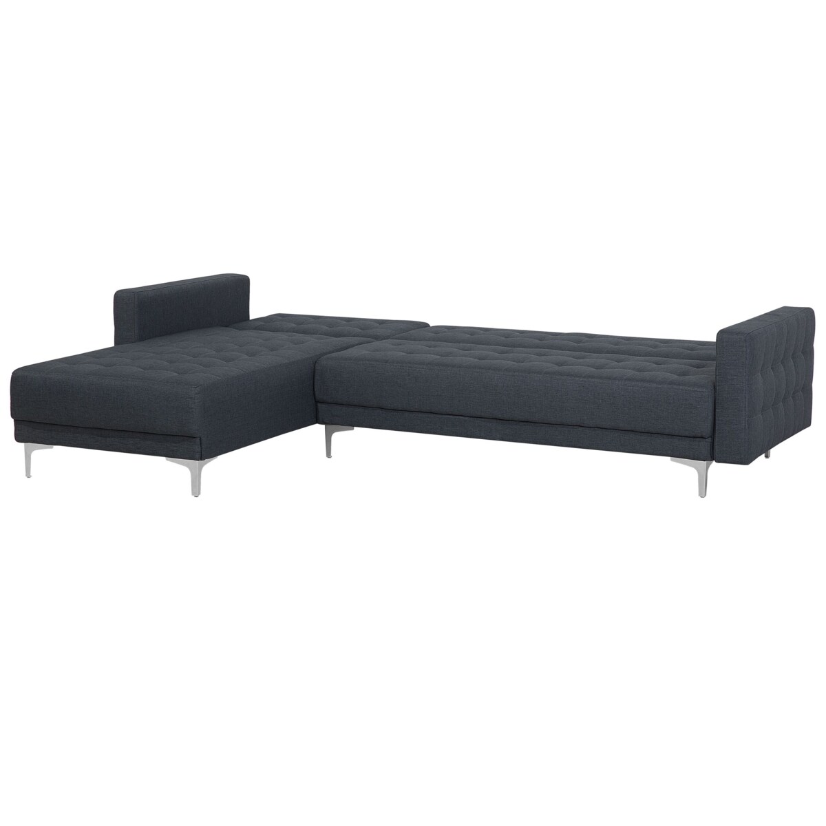 Narożnik rozkładany 4-osobowy prawostronny ciemnoszary ABERDEEN