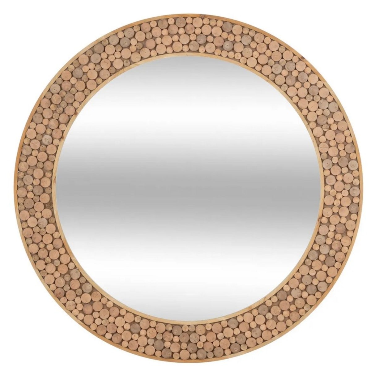 Lustro okrągłe drewniane Inori 99 cm