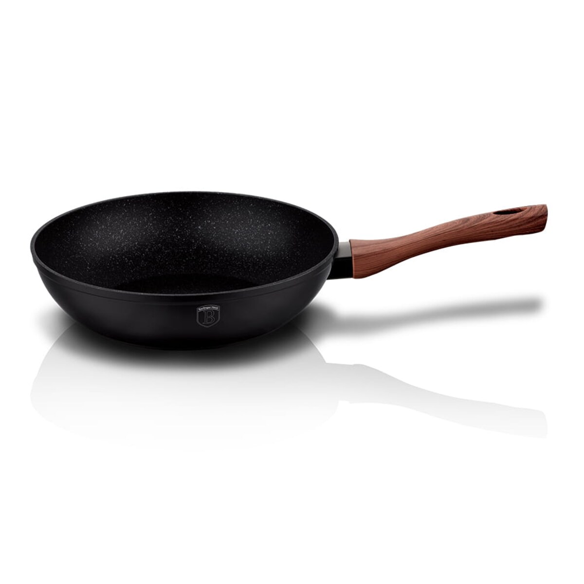 Wok z powłoką granitową 28cm 3.2L BERLINGER HAUS Ebony Rosewood