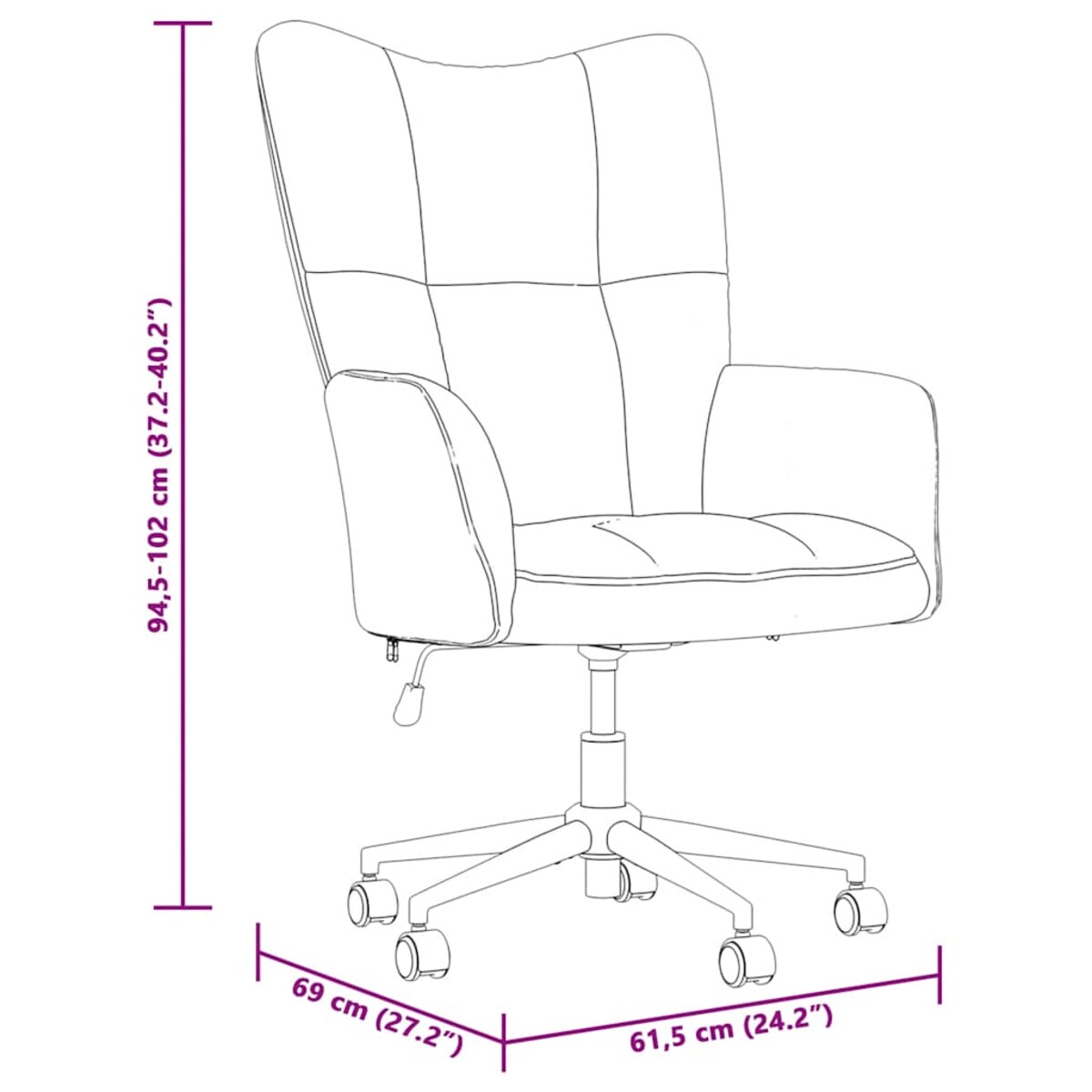 vidaXL Fotel, niebieski, obity aksamitem