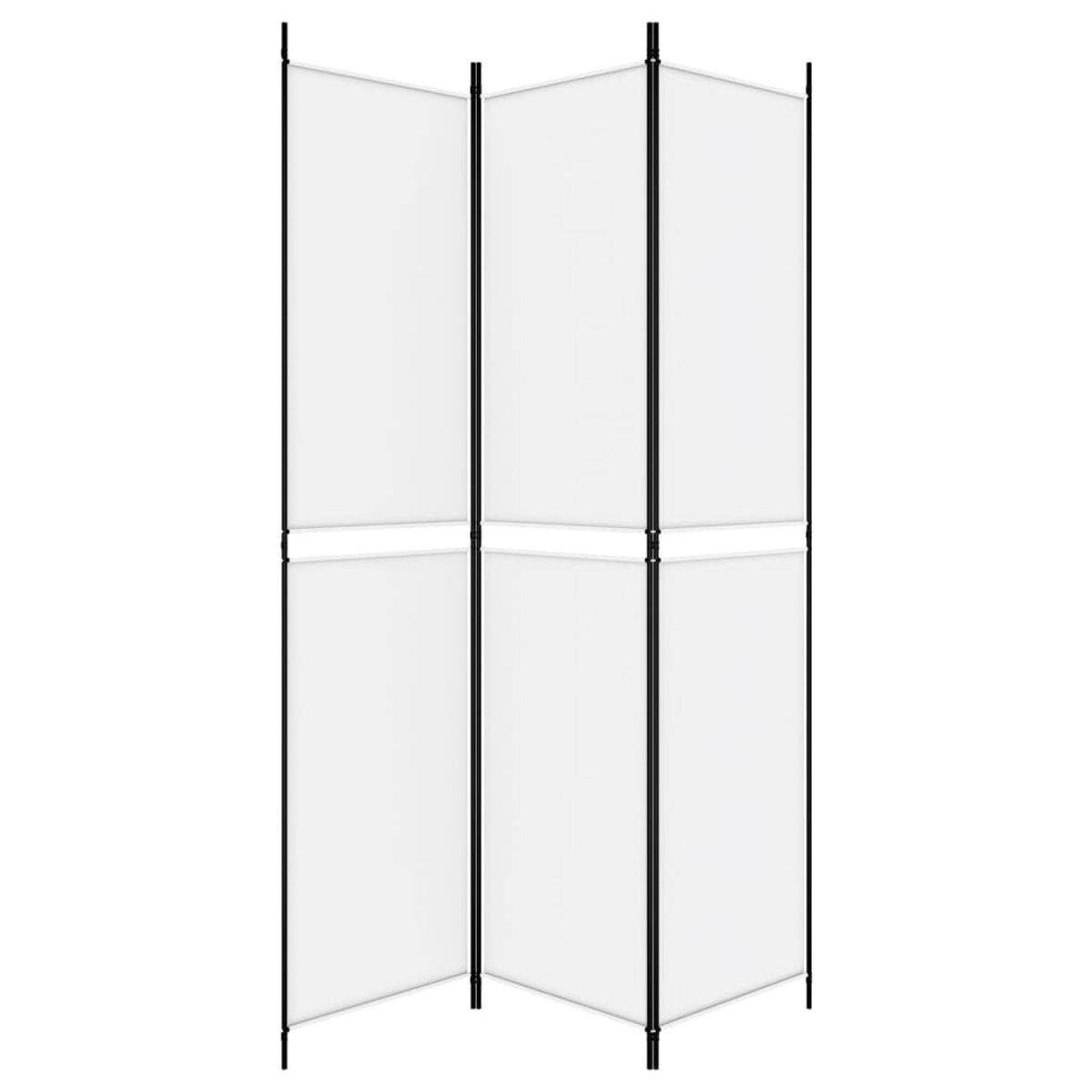 vidaXL Parawan 3-panelowy, biały, 150x220 cm, tkanina