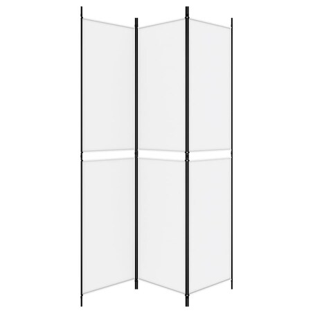 vidaXL Parawan 3-panelowy, biały, 150x220 cm, tkanina
