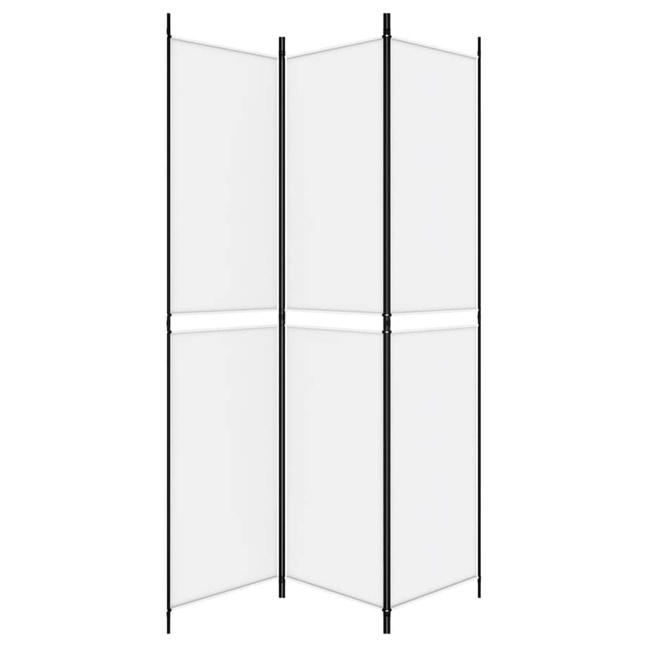 vidaXL Parawan 3-panelowy, biały, 150x220 cm, tkanina