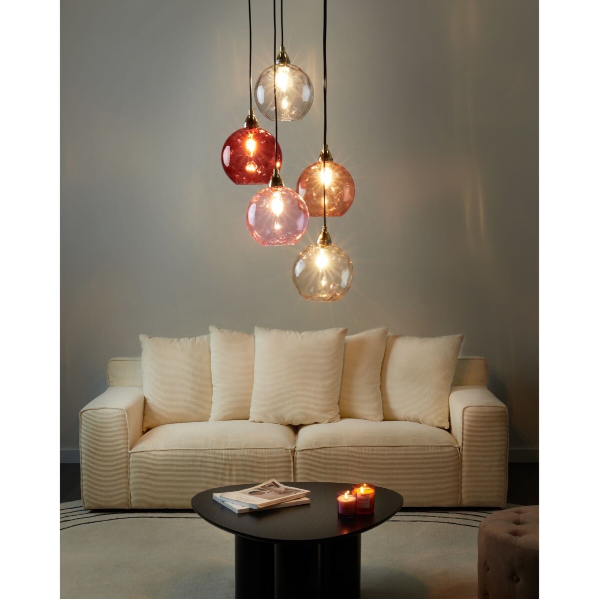 Lampa wisząca PABELLON Szkło Czerwony