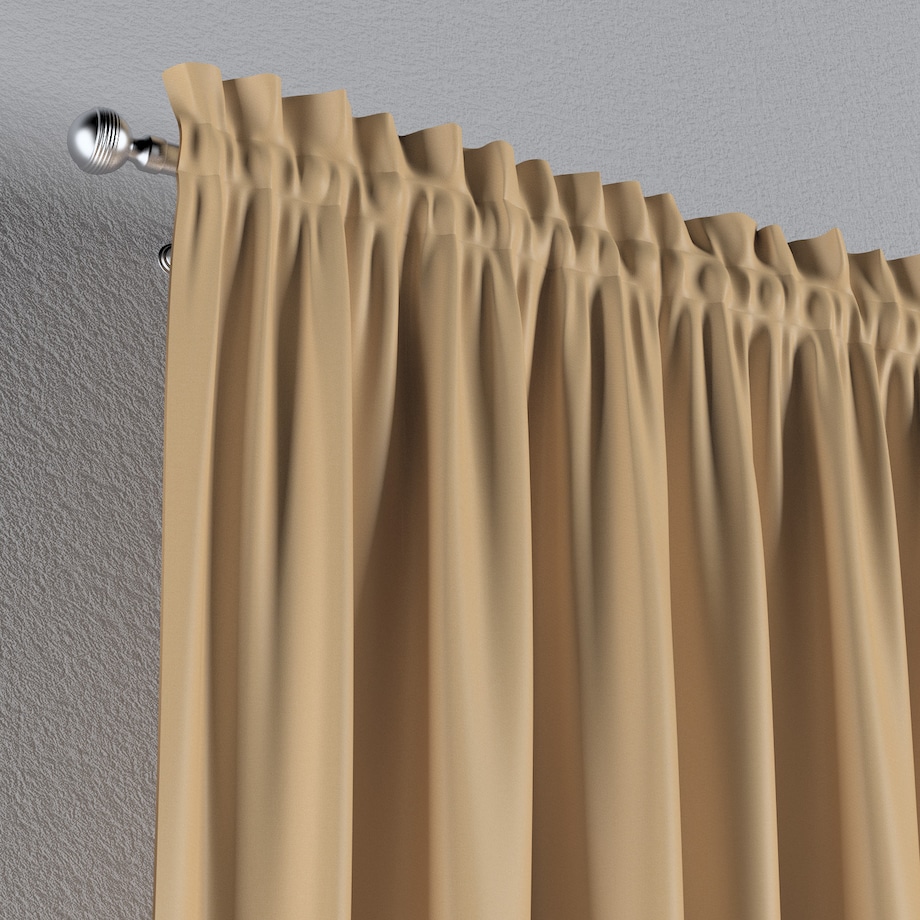 Zasłona na kanale z grzywką 1 szt. 130x245 złoty z połyskiem