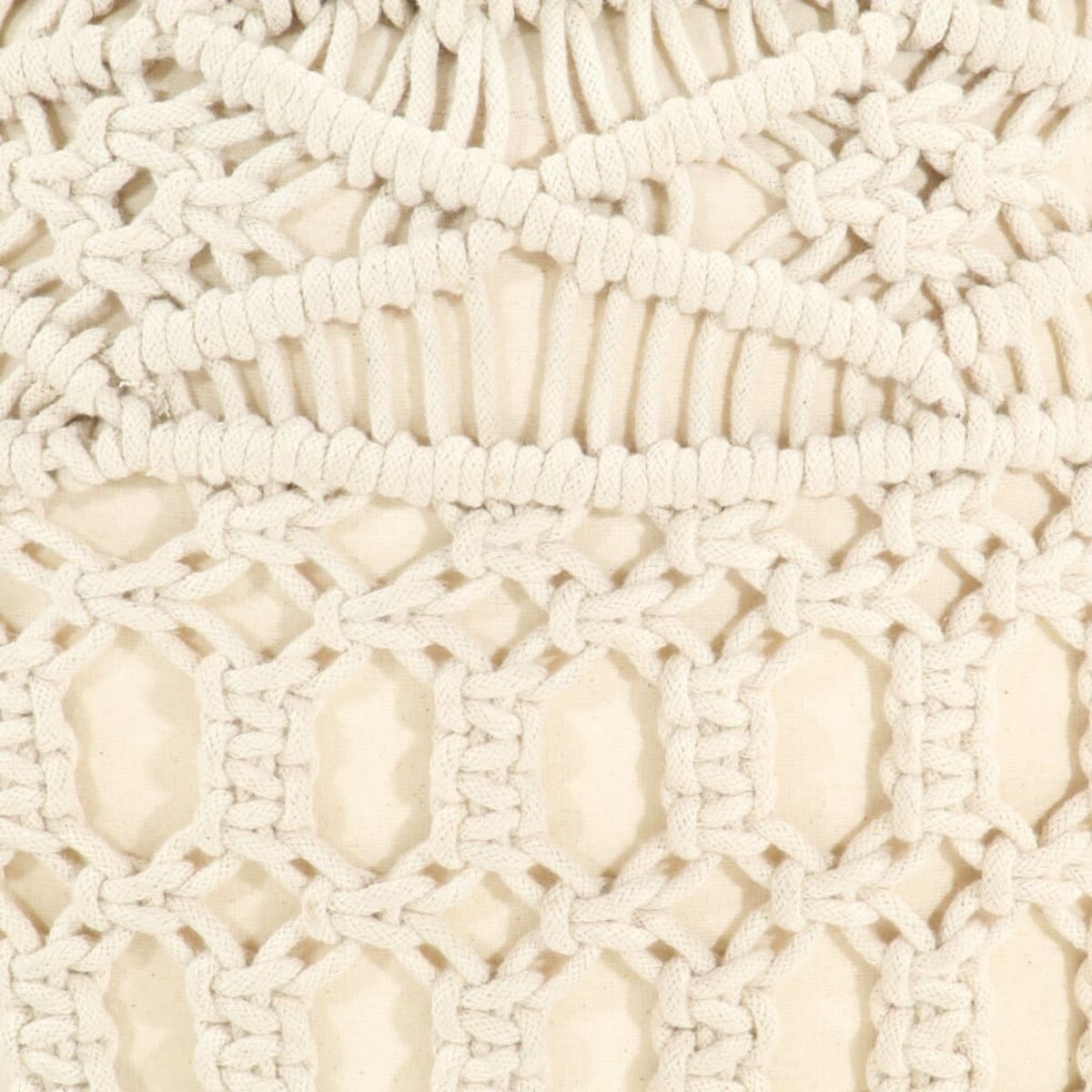 vidaXL Ręcznie robiony puf z makramy, 45 x 30 cm, bawełna