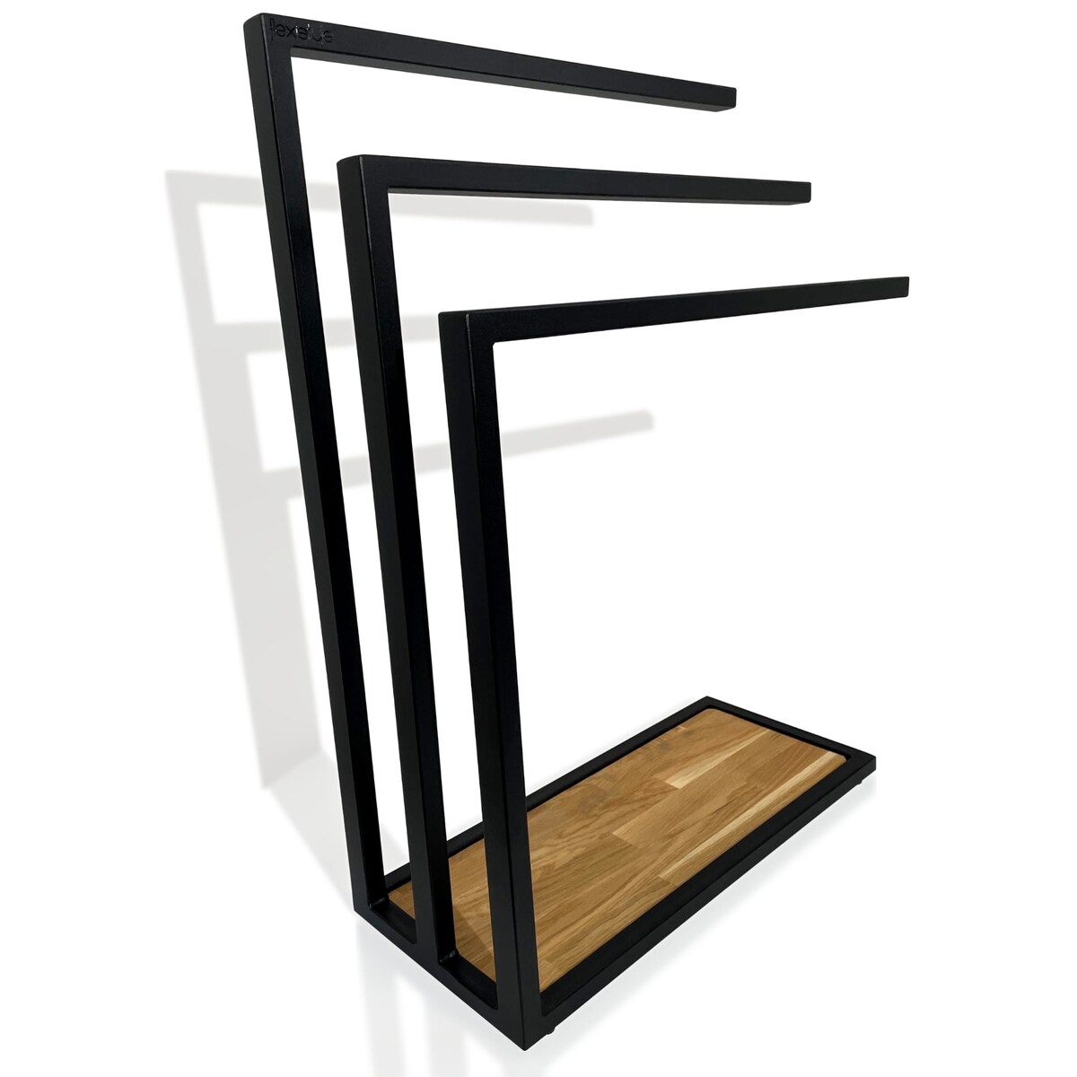 Stojak wieszak na ręczniki LOFT czarny do łazienki