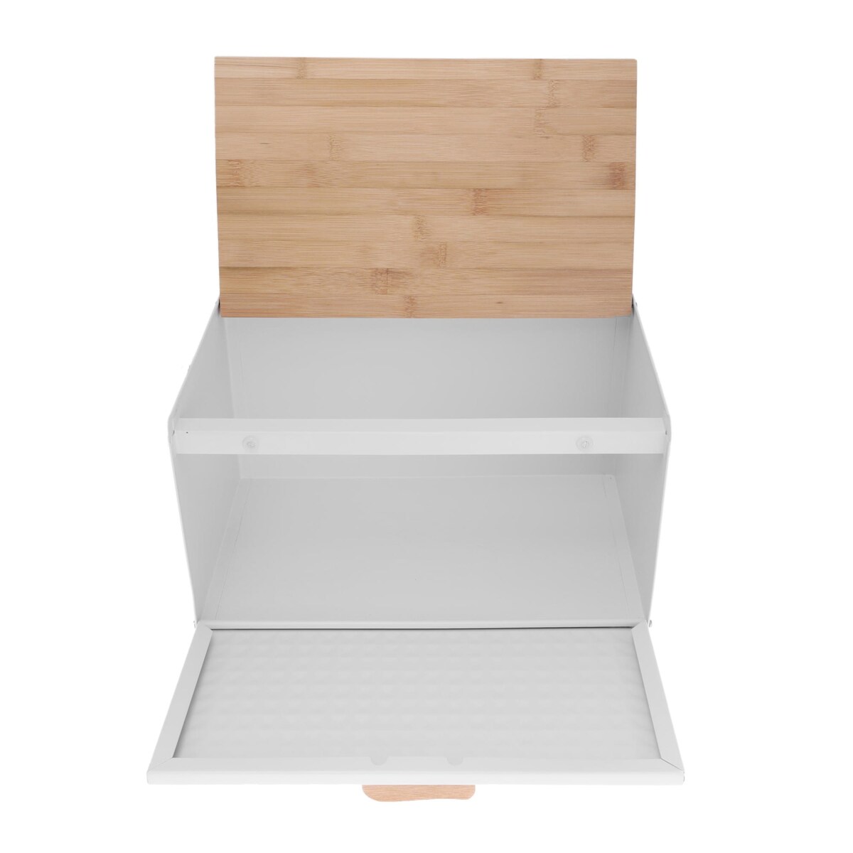 Chlebak stalowo-drewniany dwustronny biały KLAUSBERG