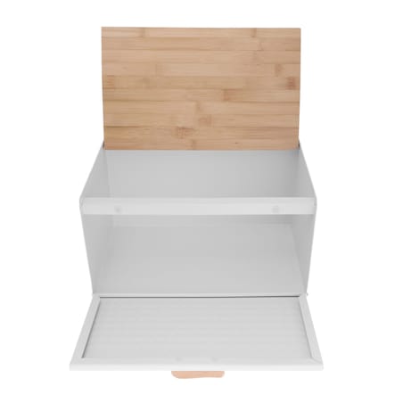 Chlebak stalowo-drewniany dwustronny biały KLAUSBERG