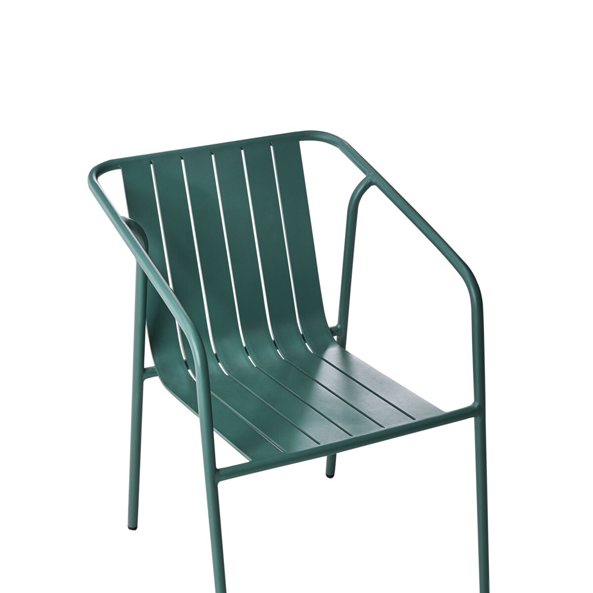 Zestaw 4 krzeseł ogrodowych z poduszkami ASCIANO Metal Zielony