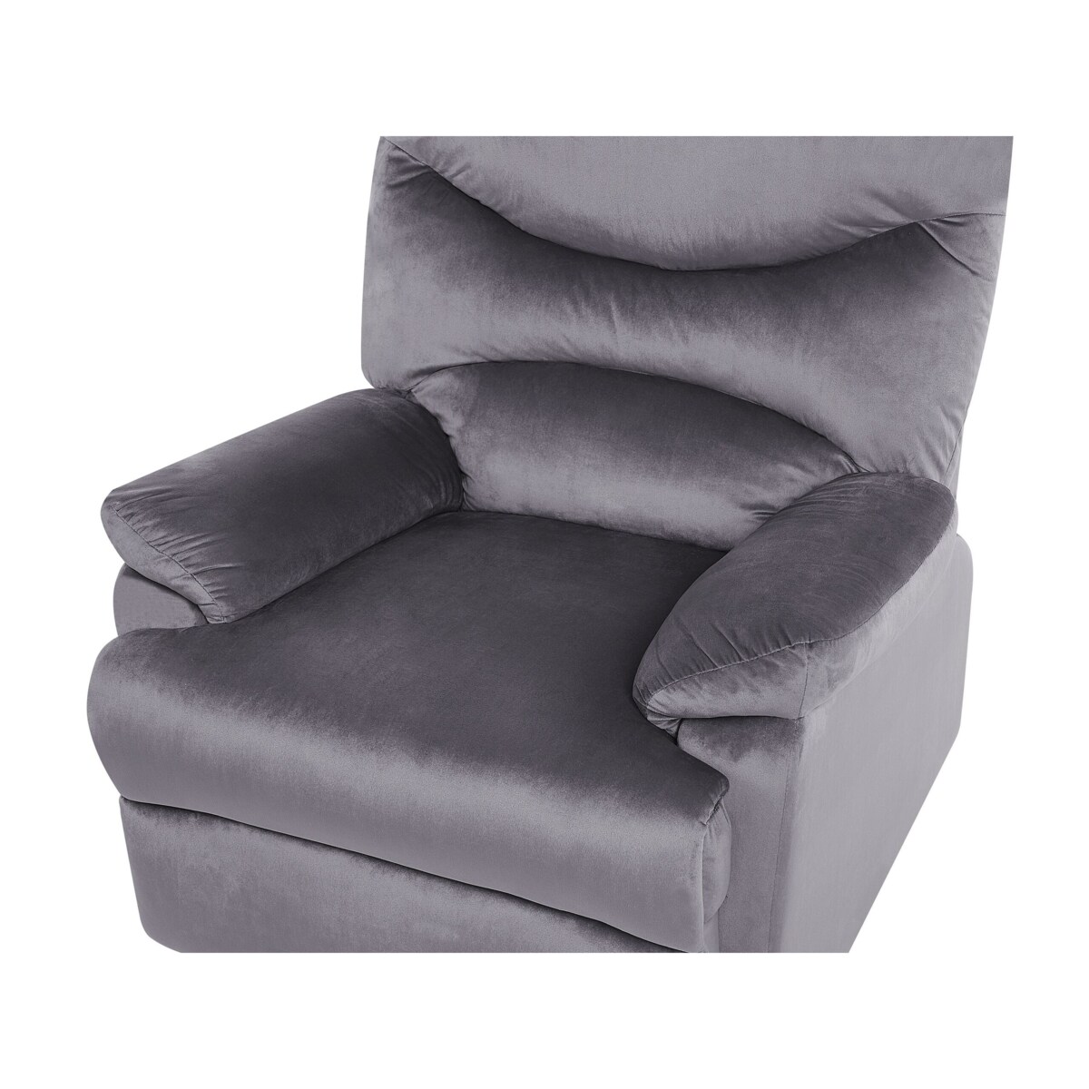 Fotel rozkładany welurowy szary ESLOV