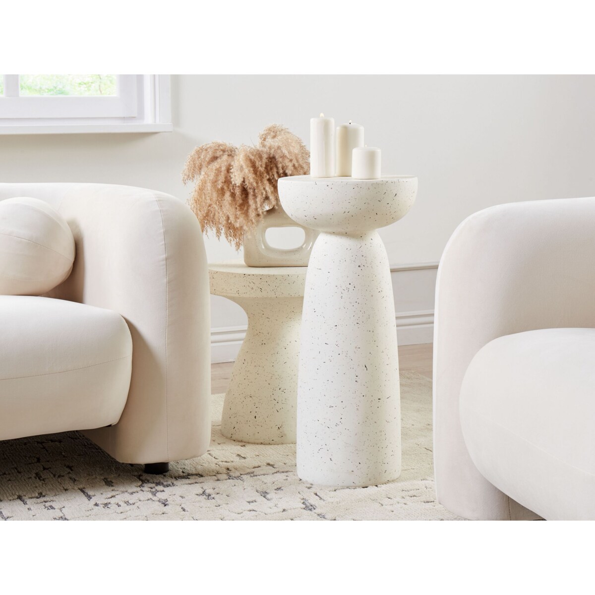 Stolik pomocniczy CADINI Złamana biel