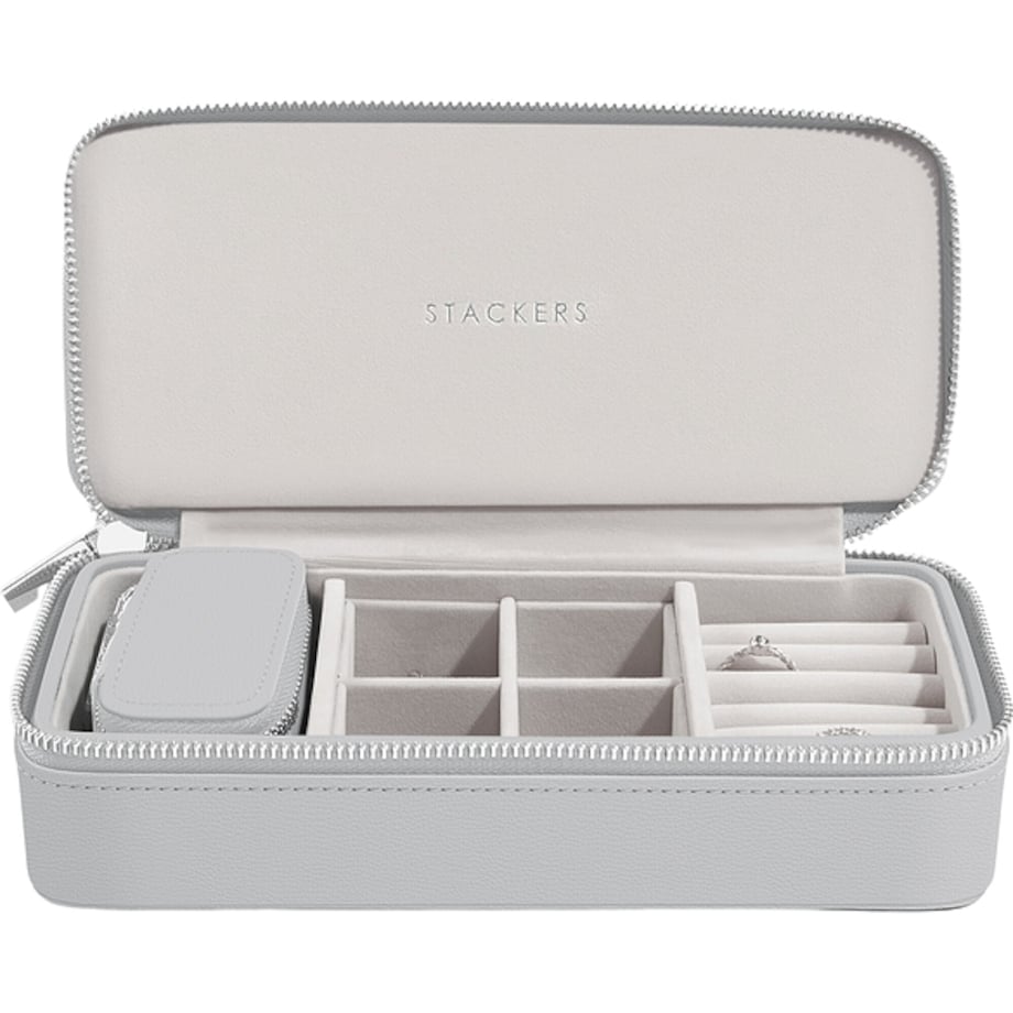 Pudełko podróżne na biżuterię Travel Large Stackers kamienna szarość