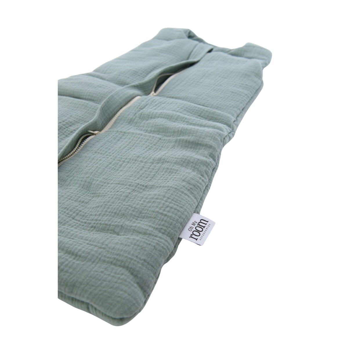 Śpiworek muślinowy do spania - boho zieleń S (2.5 TOG)