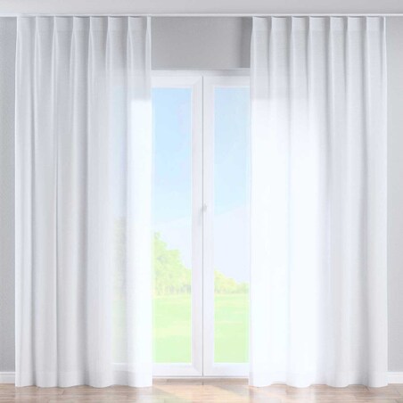 Zasłona na haczykach flex pojedynczych 130x245 prześwitujący biały