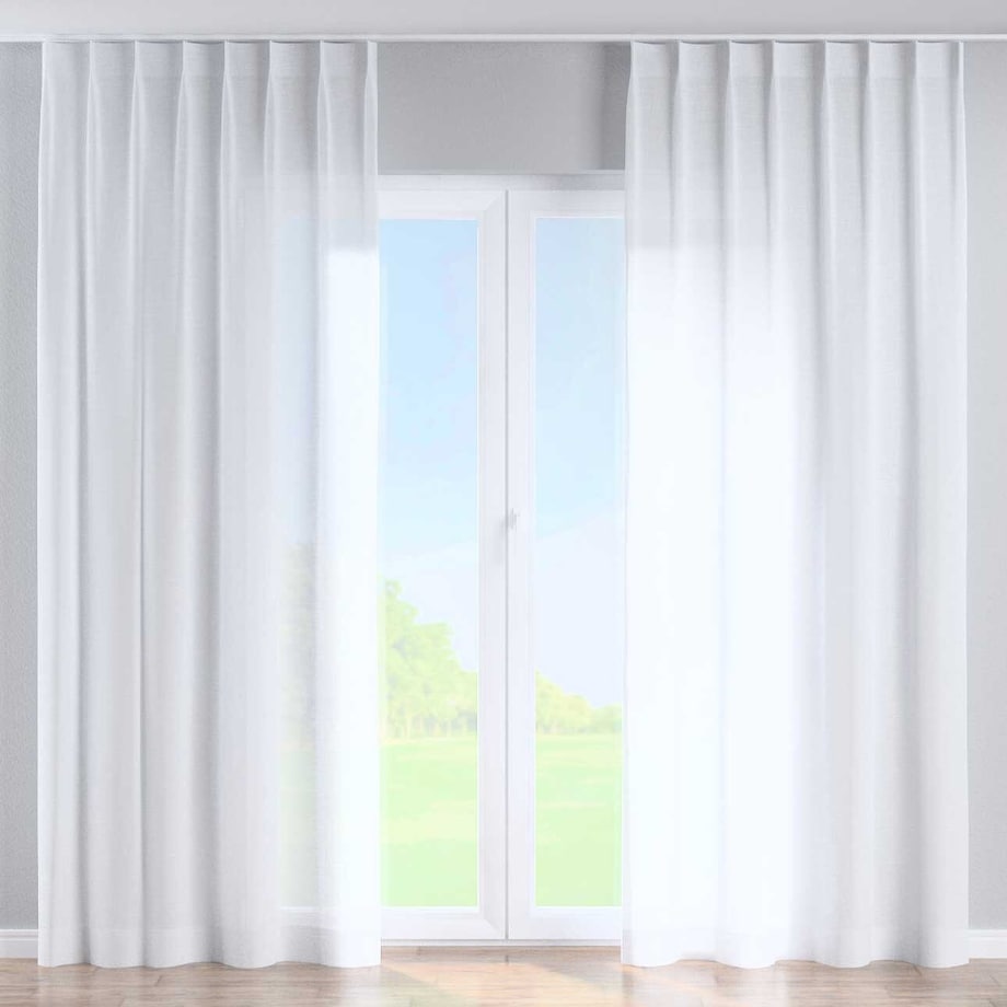 Zasłona na haczykach flex pojedynczych 130x245 prześwitujący biały