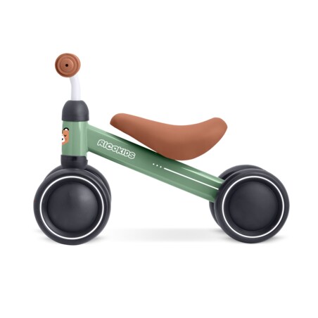 Rowerek biegowy trójkołowy jeździk dla dzieci lekki Ricokids zielono-brązowy