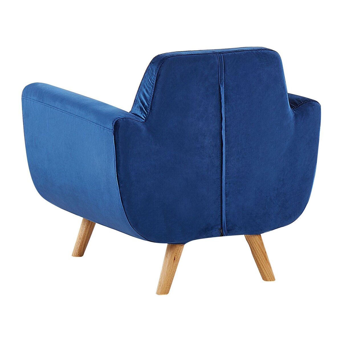Pokrowiec na fotel welurowy niebieski BERNES