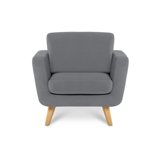 KONSIMO TAGIO Szary fotel skandynawski