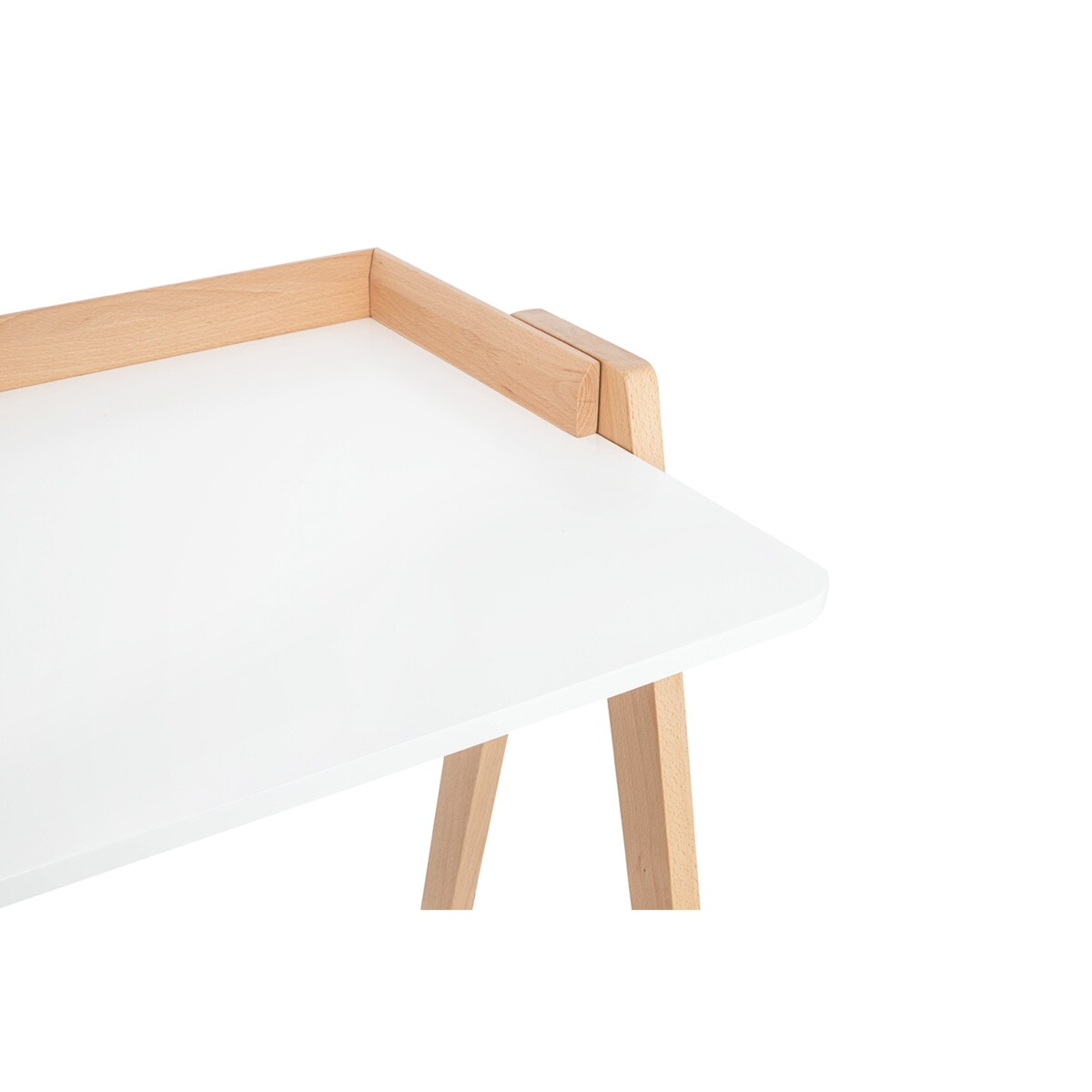 Biurko Compas KH010100934 King Home drewno bukowe białe