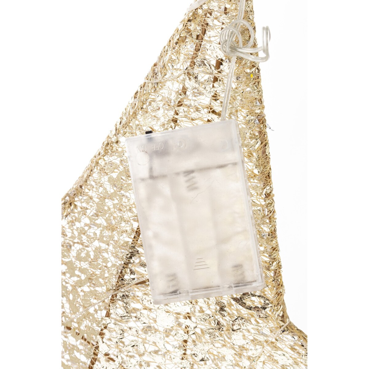 Gwiazda dekoracyjna LED 47x52x8 cm ANANDA złota