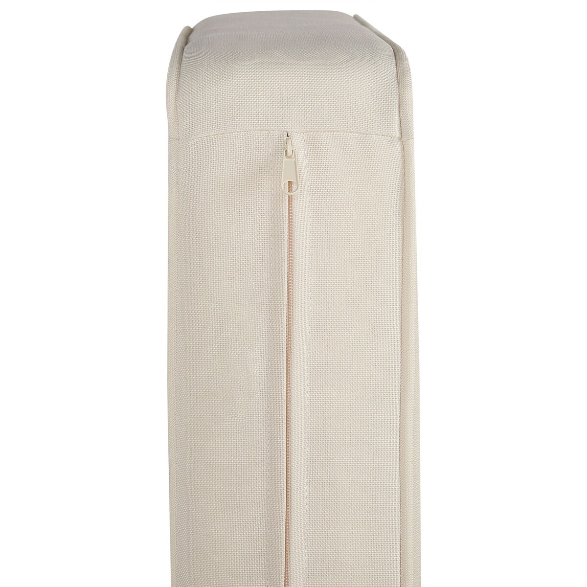 Otomana ogrodowa biała z jasnym drewnem BARATTI