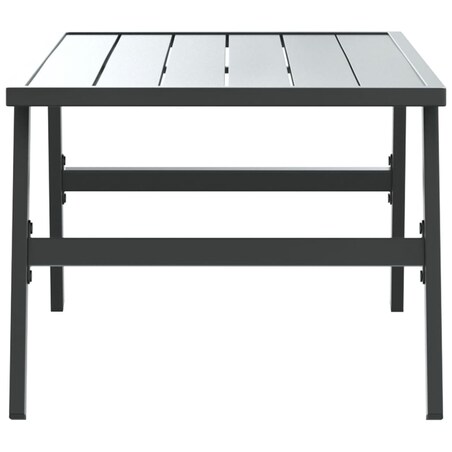 vidaXL Stolik kawowy do ogrodu, czarny, 90x45x35 cm, malowana stal