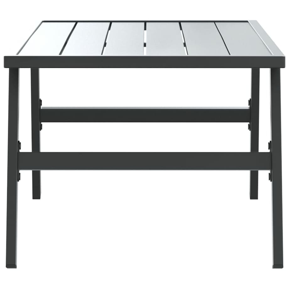 vidaXL Stolik kawowy do ogrodu, czarny, 90x45x35 cm, malowana stal