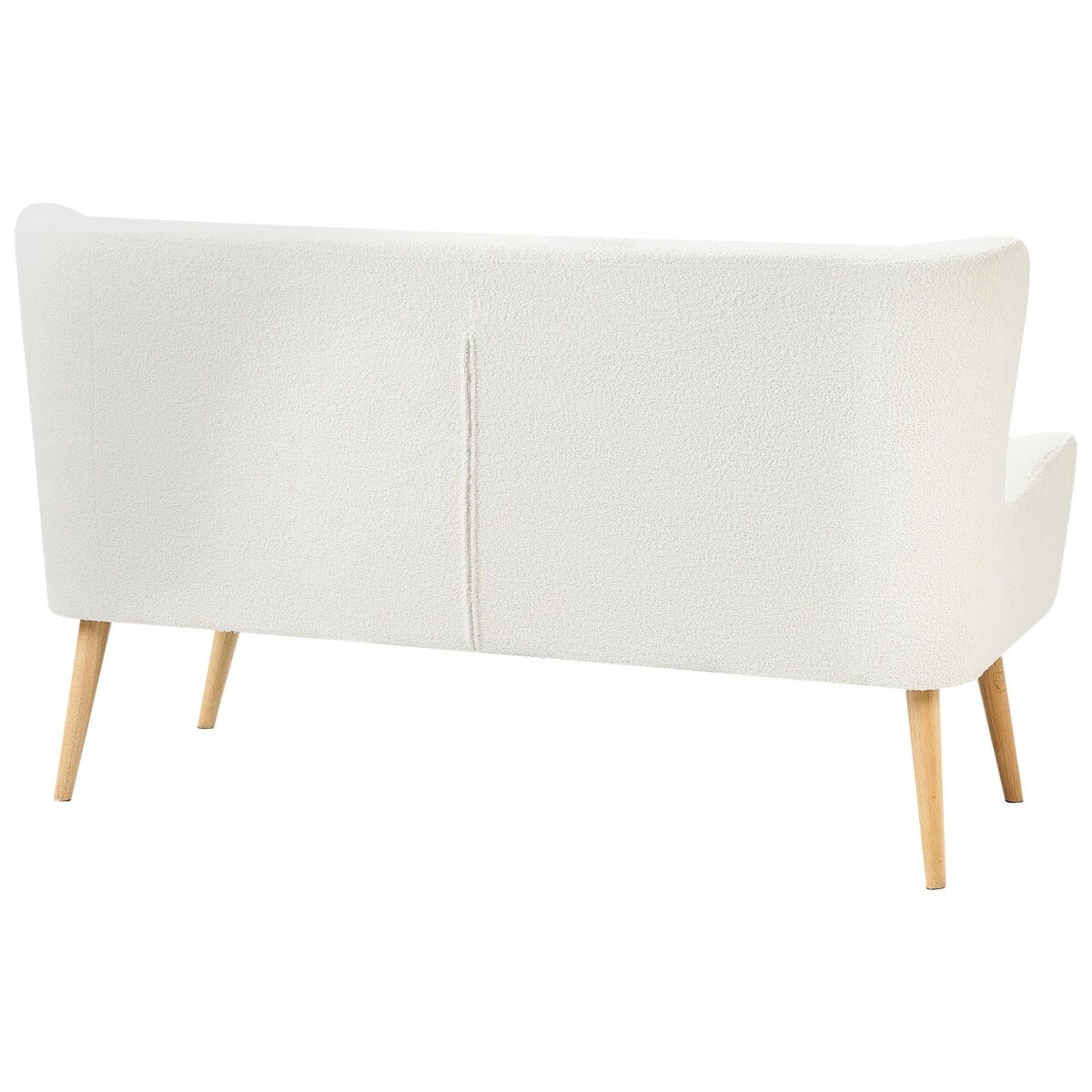 Ławka 2-osobowa boucle biała SKIBBY