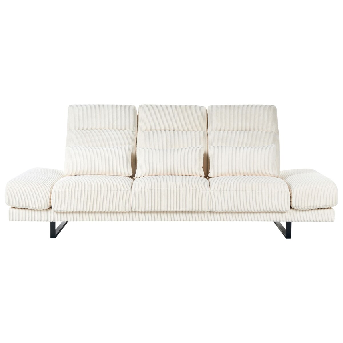 Sofa 3-osobowa sztruksowa jasnobeżowa IKAST