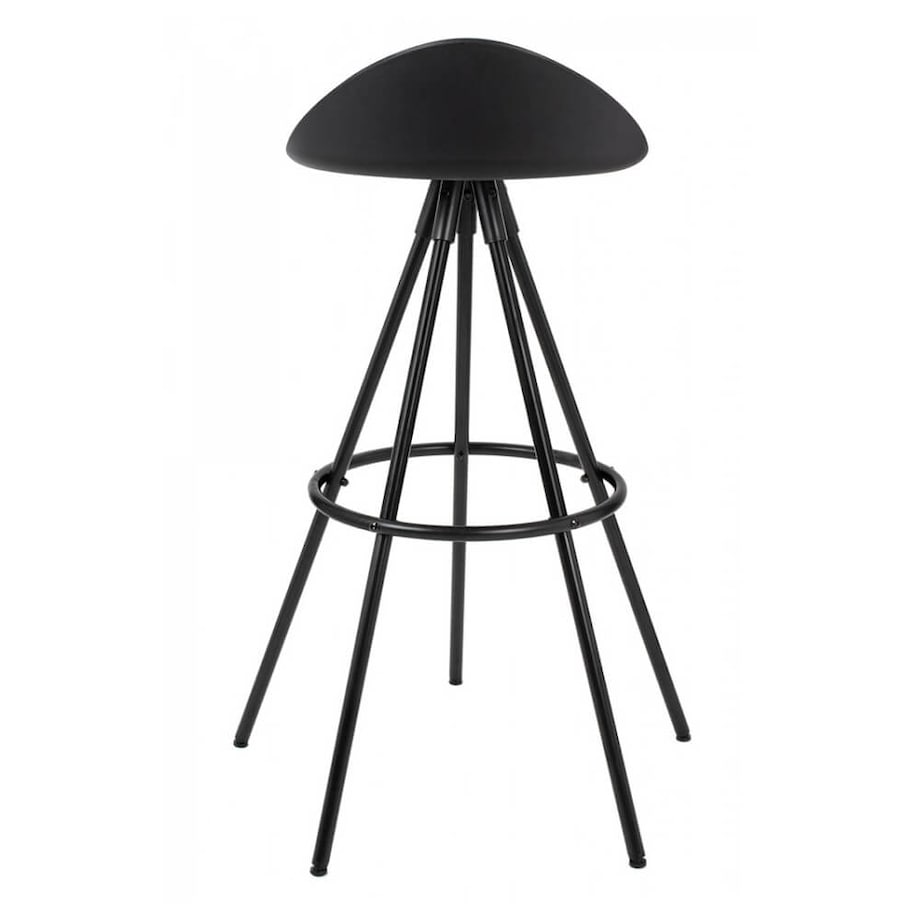 Krzesło barowe z ekoskóry Lanza 301-CCV King Home metalowe czarny