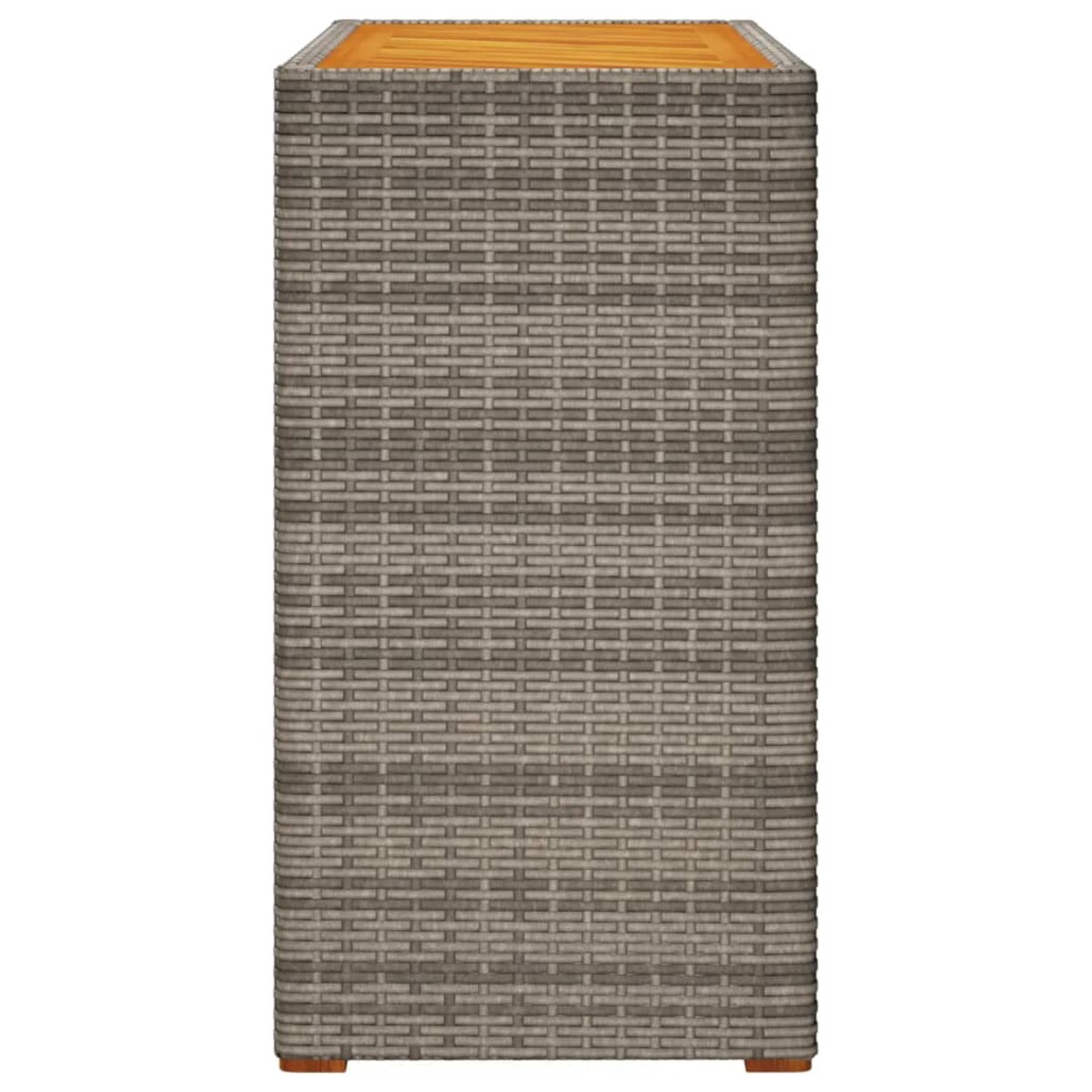 vidaXL Stolik ogrodowy z drewnianym blatem, szary, 100x40x75 cm