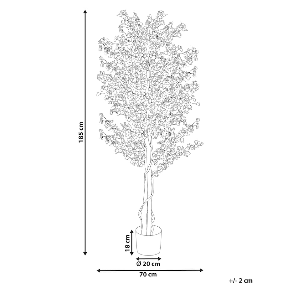 Sztuczna roślina SAKURA 185 cm Różowy