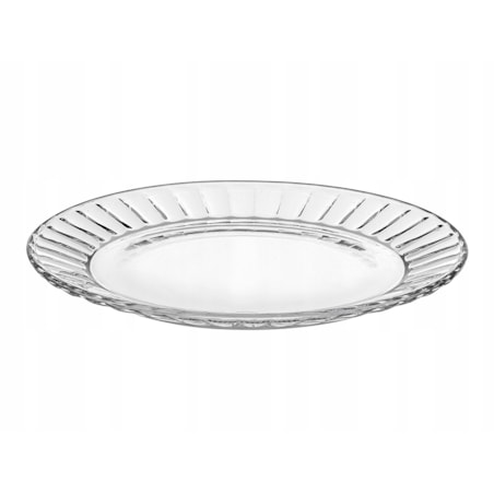 Talerze Szklane 19cm 6szt Deserowe Przezroczyste Komplet Eleganckie ciasto