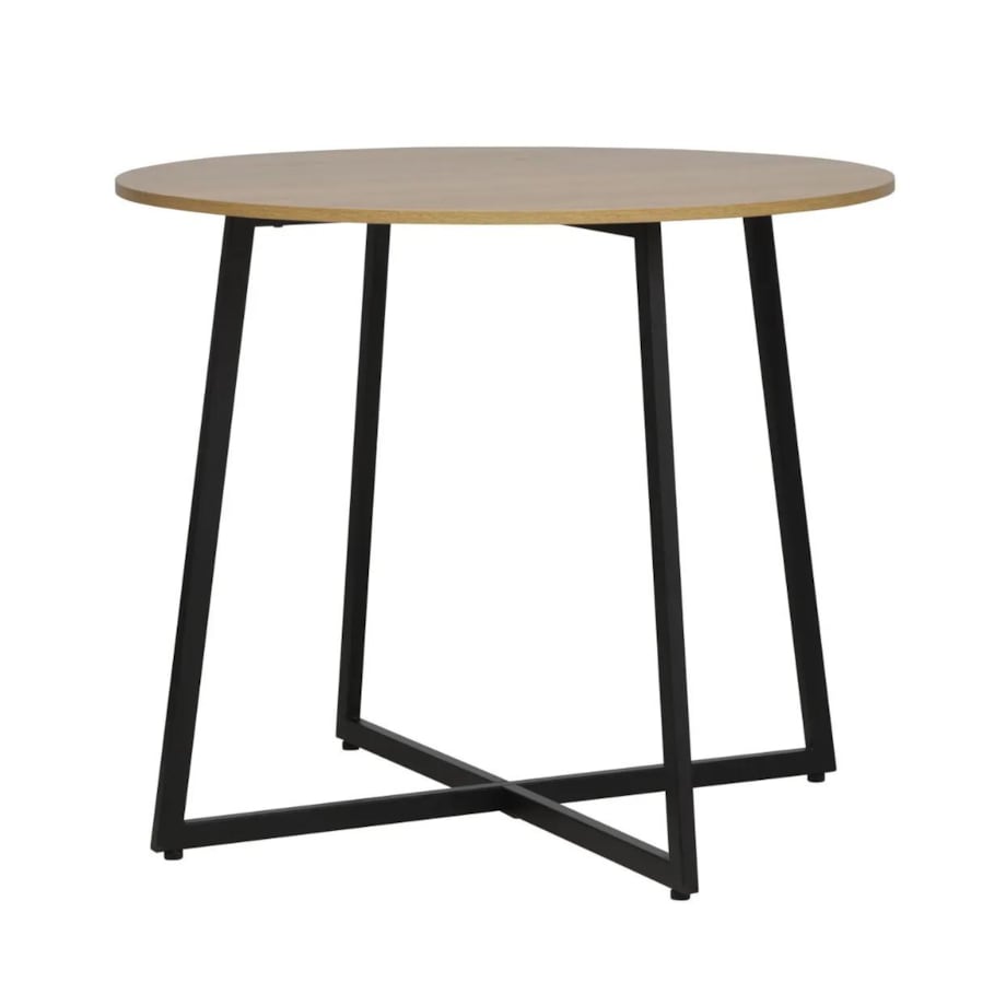 Stół okrągły LUNA 90x90 dąb/czarny