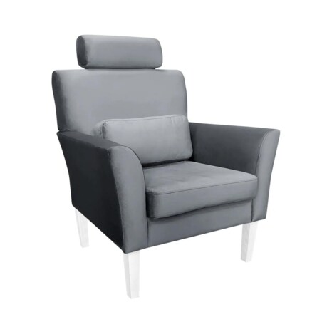 Fotel PIRO BL VELVET ciemnoszary