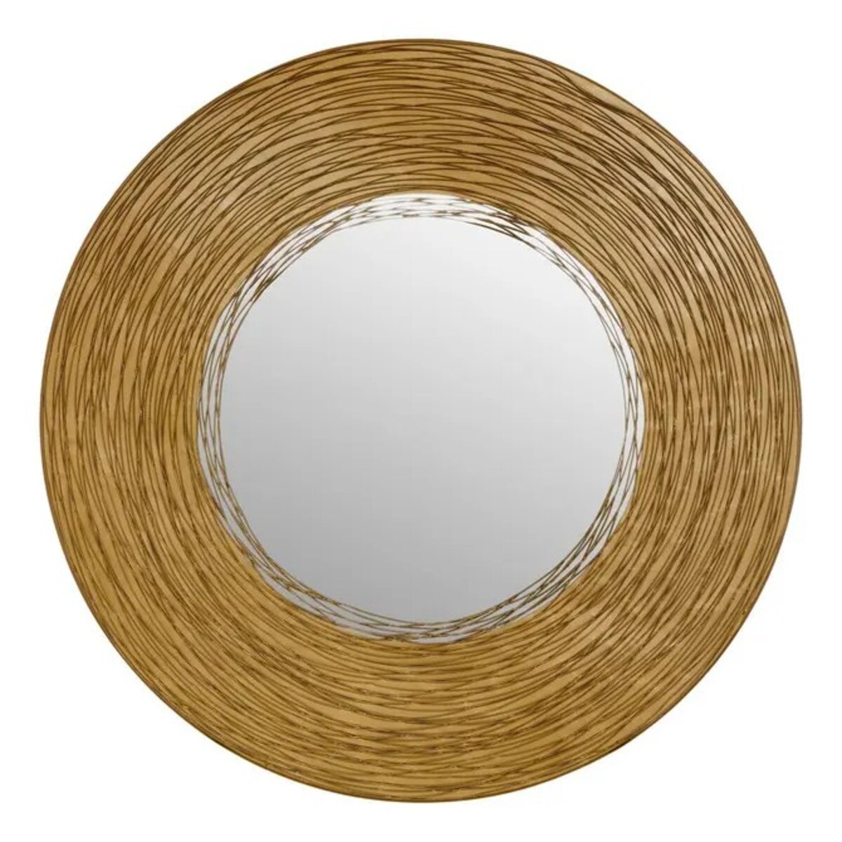 Lustro ścienne okrągłe złoto-brązowe Martin 90 cm