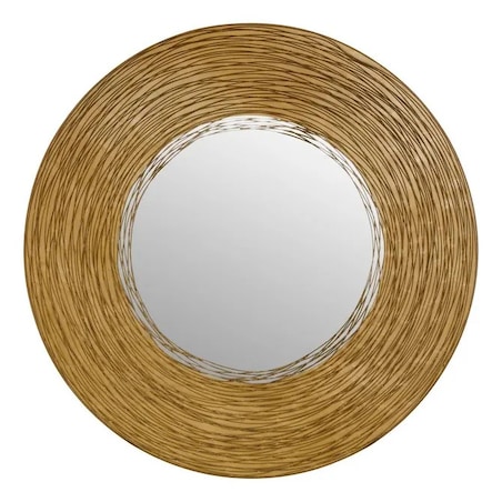 Lustro ścienne okrągłe złoto-brązowe Martin 90 cm
