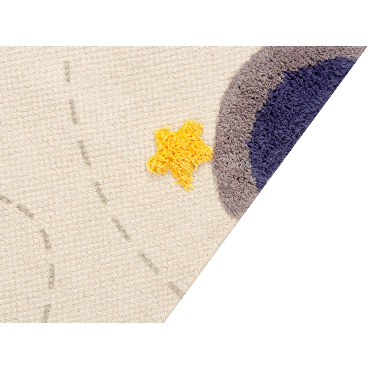 Dywan dziecięcy bawełniany motyw galaktyki 80 x 150 cm wielokolorowy LANGSA