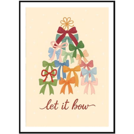 Poster Story, Plakat, Obraz - Choinka z Kokardek, wymiary 70 x 100 cm