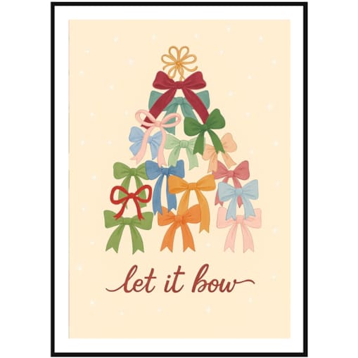 Poster Story, Plakat, Obraz - Choinka z Kokardek, wymiary 70 x 100 cm