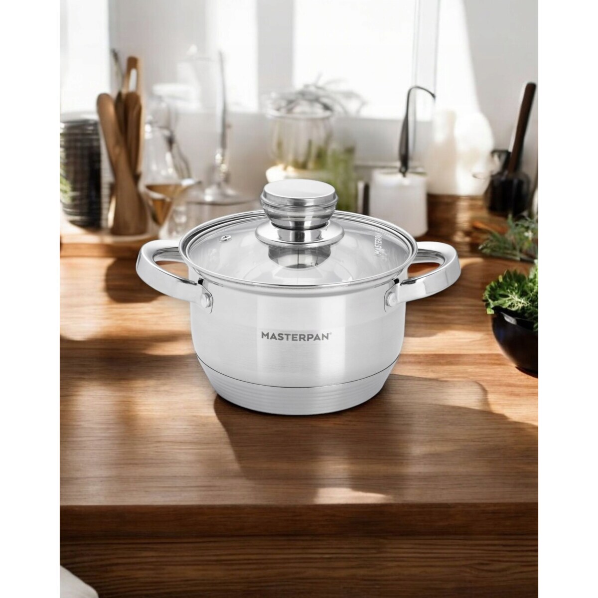 Komplet Zestaw Garnków Ze Stali Nierdzewnej Indukcja Gaz 6 El. Dno 7 Warstw