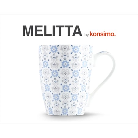 Konsimo MELITTA Kubek, biały/niebieski/szary